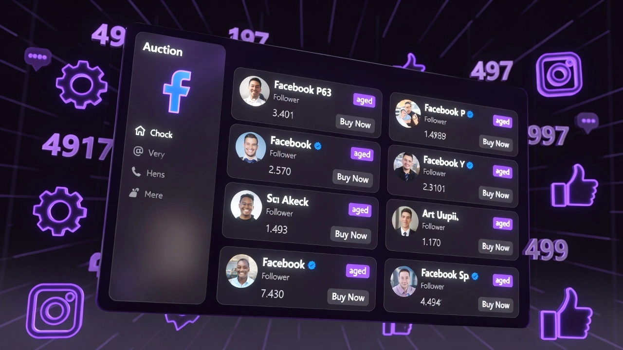 buy aged facebook account, the image consist of multiple facebook accounts.